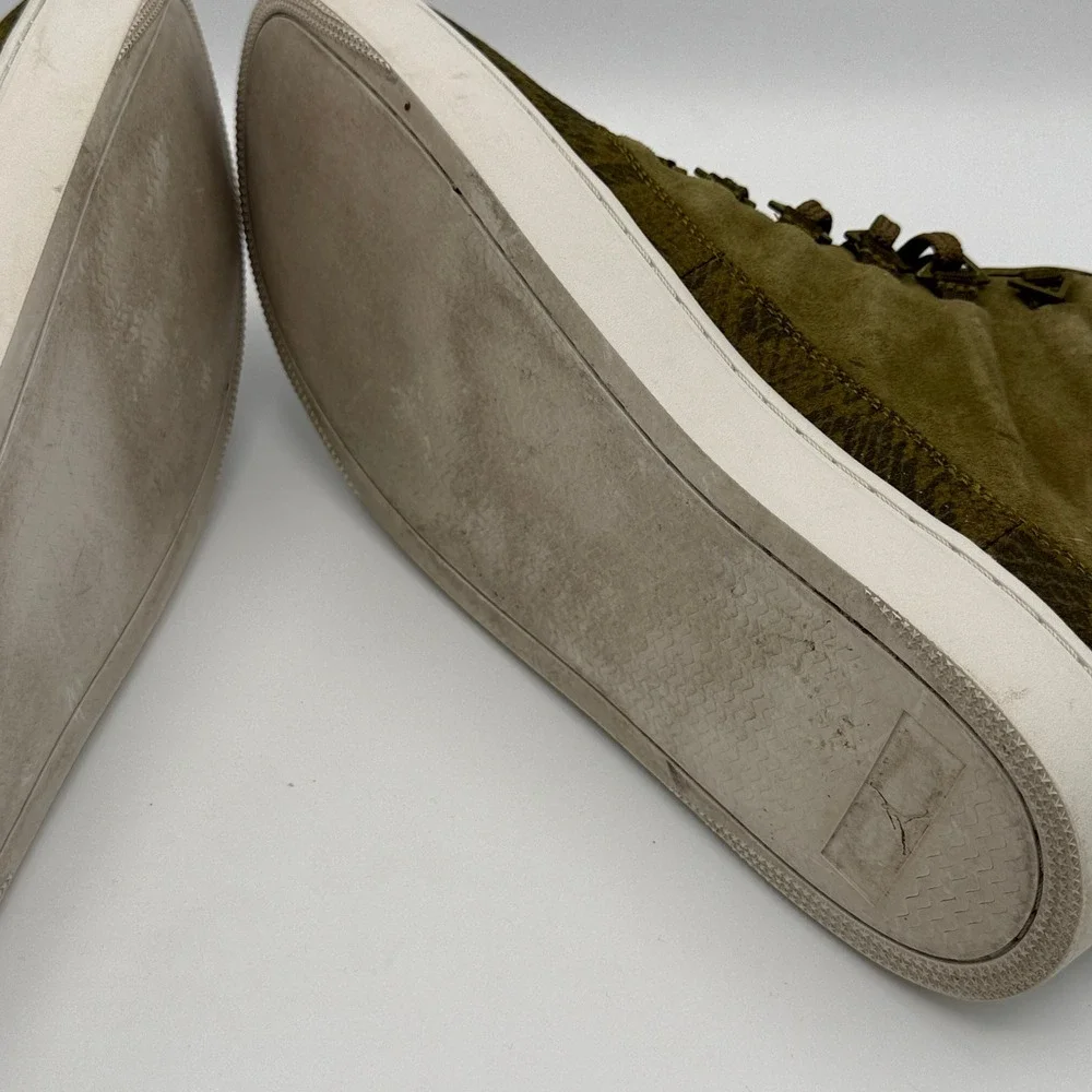 Jordan Westbrook 0.2 Sneakers Mens Olive Green Suede Snakeskin High Top